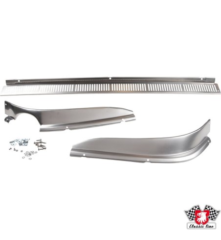 Rear bumper lower valance kit, polished