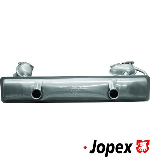 Exhaust rear. Made of steel with grey paint. With TÜV/EEC approval Exhaust rear. Made of steel with grey paint. With TÜV/EEC approval