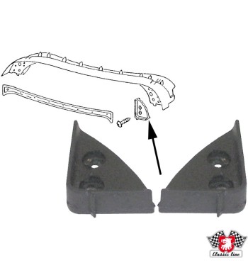 Corner seal set for front side convertible frame, left/right