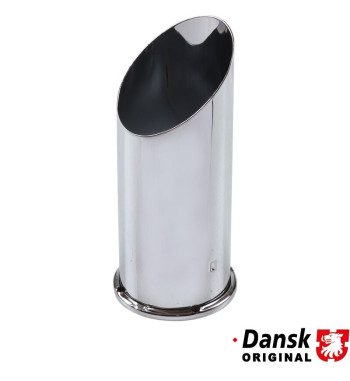 Exhaust tip. Fits Ø55 mm tail pipes. Made of chromed stainless steel