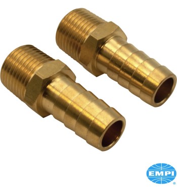 Zestaw króćców do węża układu olejowego, 3/8" męski z króćcem do węża 1/2", 2 sztuki