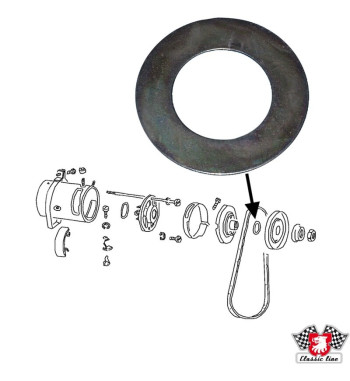 Podkładka pod koło pasowe alternatora, 0,5 mm
