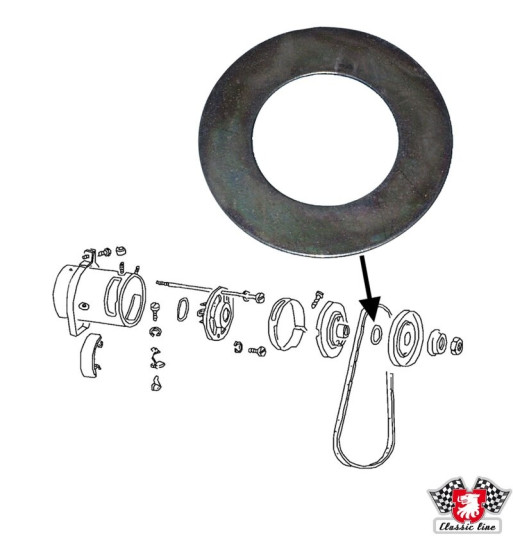 Podkładka pod koło pasowe alternatora, 0,5 mm
Podkładka pod koło pasowe alternatora, 0,5 mm
