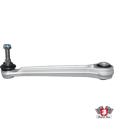 Track control arm with bushing and ball joint, rear, upper, left/right. Made of aluminium