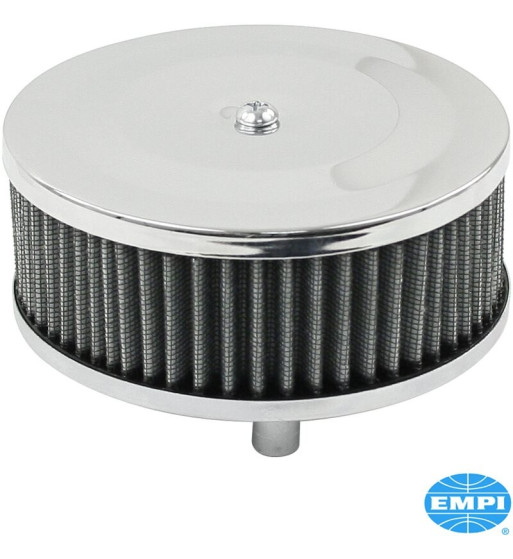Filtr powietrza, okrągły, chromowany, 3" wysokości, O5 1/2". Do standardowych gaźników VW
Filtr powietrza, okrągły, chromowany, 3" wysokości, O5 1/2". Do standardowych gaźników VW
