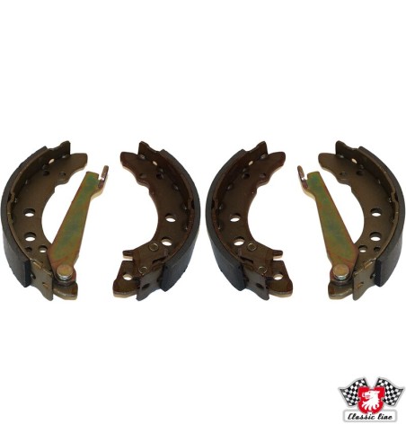 Brake shoe set with linings, rear, 180x30 mm, without E-mark
