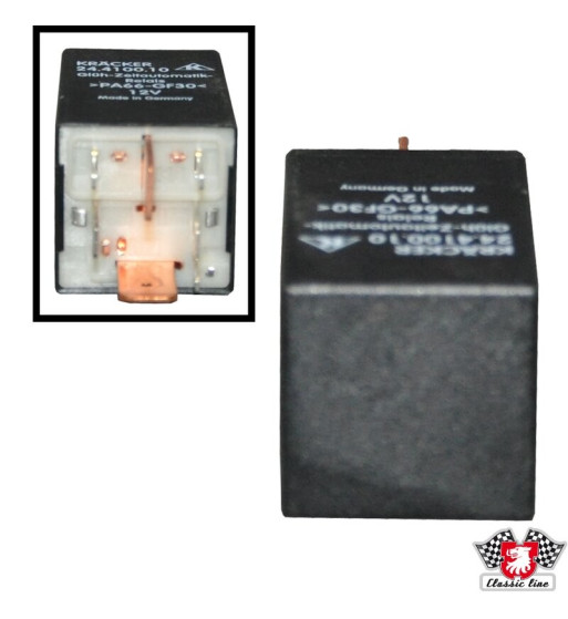 Przekaźnik przerywacz tylnej wycieraczki i spryskiwacza, 12 V, 30 A
Przekaźnik przerywacz tylnej wycieraczki i spryskiwacza, 12 V, 30 A
