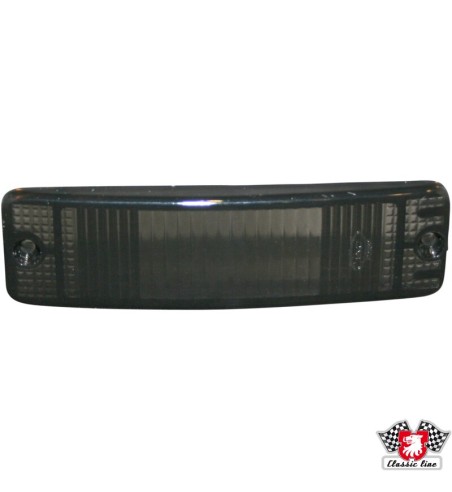 Lens for indicator, curved, black, front, left/right, without E-mark