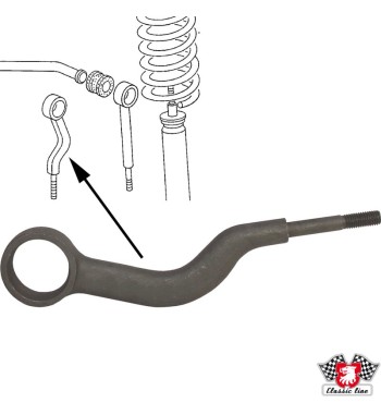 Connecting link for anti roll bar, front