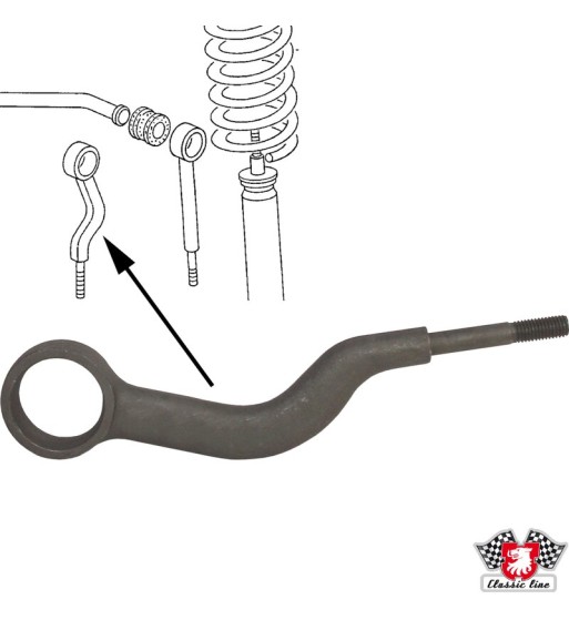 Connecting link for anti roll bar, front Connecting link for anti roll bar, front
