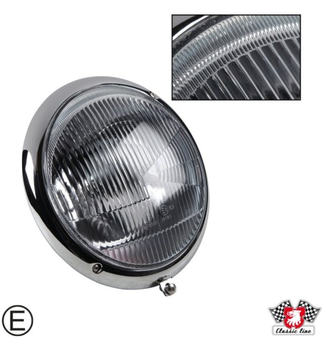 Headlight, OEM style, assymetric, with E-mark