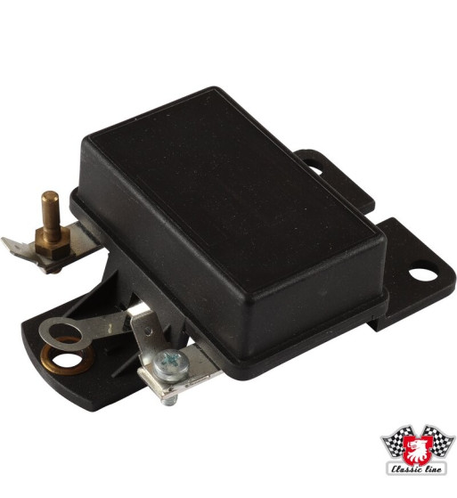 Regulator napięcia, 14 V. Pasuje do generatora Marchal lub Motorola
Regulator napięcia, 14 V. Pasuje do generatora Marchal lub Motorola