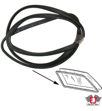 Seal for rear window without groove for moulding