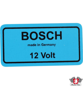 Naklejka, „Bosch made in Germany 12 Volt”, niebieska
