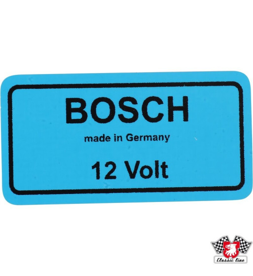 Naklejka, „Bosch made in Germany 12 Volt”, niebieska 8101502800 Naklejka, „Bosch made in Germany 12 Volt”, niebieska 8101502800