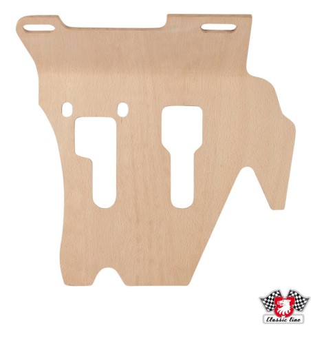 Pedal floor board, form-pressed laminated birchwood
