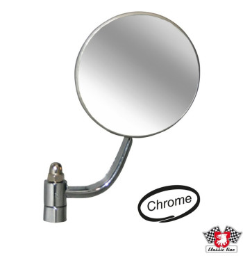 Lustro zewnętrzne okrągłe chrom prawe
