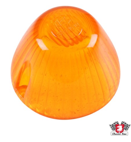 Lens for indicator, round, orange, side, left/right