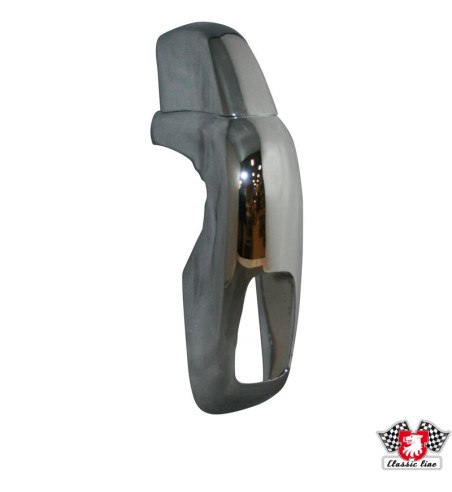 Bumper horn with cut-out for tail pipe, rear, left