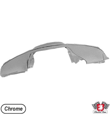 Engine tin, rear, without air hose holes and without pre heater holes, chrome