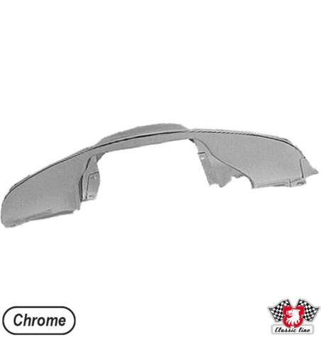 Engine tin, rear, without air hose holes and without pre heater holes, chrome