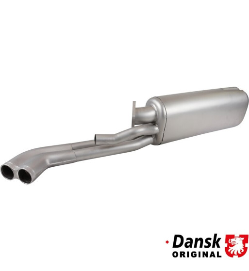 Exhaust rear, with two Ø44.5 mm tail pipes. With wastegate pipe. Made of stainless steel