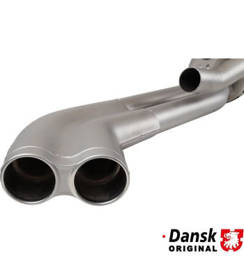 Exhaust rear, with two Ø44.5 mm tail pipes. With wastegate pipe. Made of stainless steel