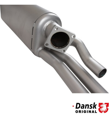 Exhaust rear, with two Ø44.5 mm tail pipes. With wastegate pipe. Made of stainless steel