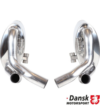 Exhaust set rear, Sport, "Super Sound". Made of polished stainless steel