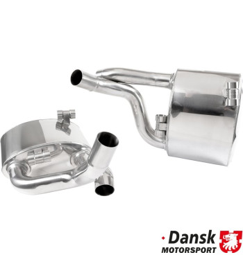 Exhaust set rear, Sport, "Super Sound". Made of polished stainless steel