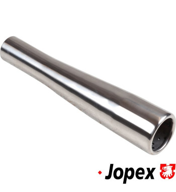 Stożkowata końcówka rur wydechowych, 250 mm, wylot wewnętrzny Ø 50 mm. Wykonane ze stali nierdzewnej
