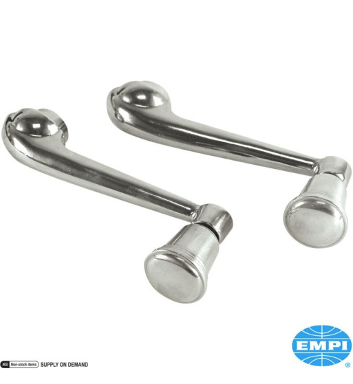 Zestaw korbek podnoszenia szyby, Billet Style, chromowane metalowe ramię z gałką z kęsa, 2 sztuki
Zestaw korbek podnoszenia szyby, Billet Style, chromowane metalowe ramię z gałką z kęsa, 2 sztuki