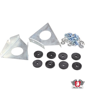Mounting set for license plate, front