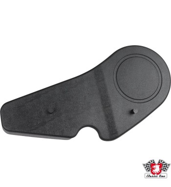 Seat cover without hole, black, left. Fits the passengers seat