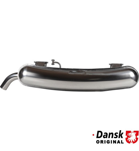 Exhaust rear, with one Ø57 mm tail pipe. Made of polished stainless steel