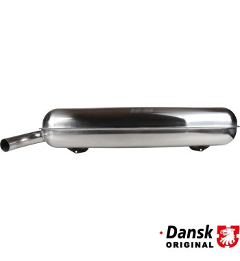 Exhaust rear, with one Ø57 mm tail pipe. Made of polished stainless steel
