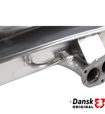 Exhaust rear, with one Ø57 mm tail pipe. Made of polished stainless steel