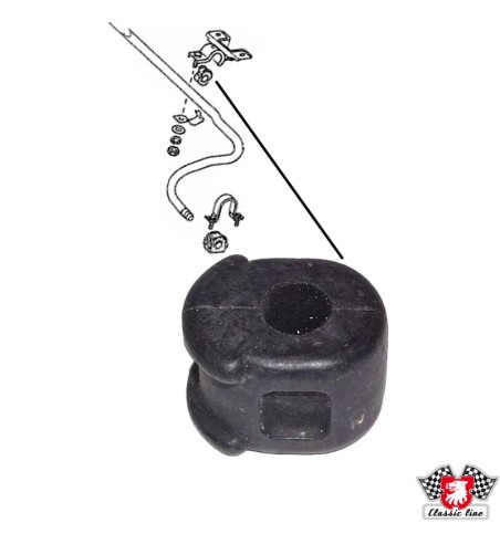 Grommet for anti roll bar, front, inner, Ø15 mm
