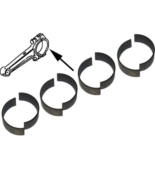 Zestaw łożysk korbowodu, +1,0 mm korba Zestaw łożysk korbowodu, +1,0 mm korba