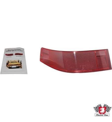 Lens for tail light, red, left, with E-mark