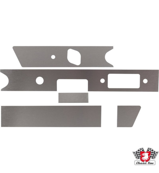 Komplet nakładek na deskę rozdzielczą z popielniczką 100x25 mm, 5 szt., aluminiu
Komplet nakładek na deskę rozdzielczą z popielniczką 100x25 mm, 5 szt., aluminiu