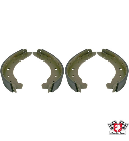 Brake shoe set with linings, front/rear, 230x30 mm