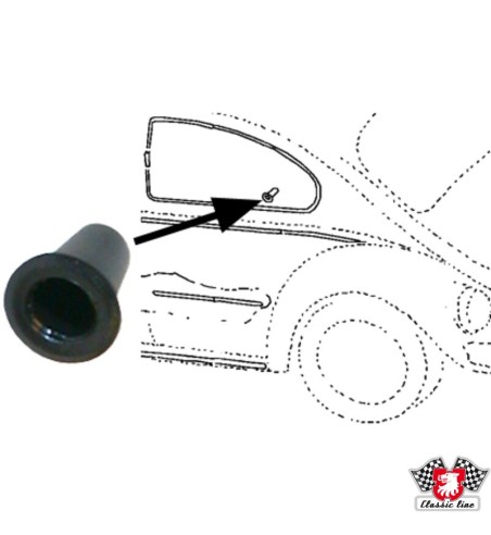 Bushing for moulding clip, rubber