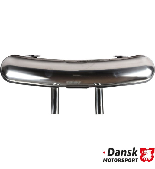 Exhaust rear, Sport, with two Ø50 mm tail pipes. Made of polished stainless steel