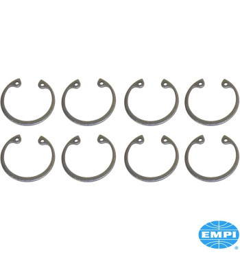 Piston pin retainer set, Tru-Arc. Fits all pistons with Ø22 mm pins, 8 pieces