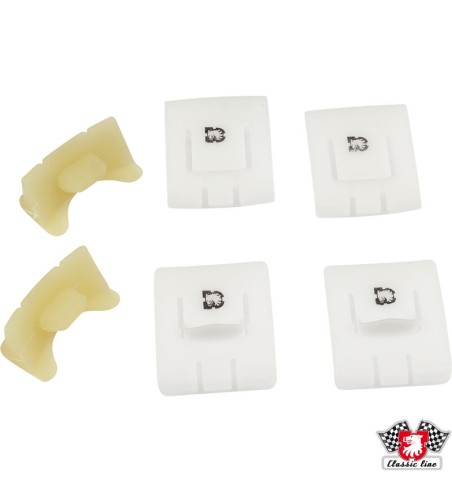 Guide piece set for seat rail, 6 pieces