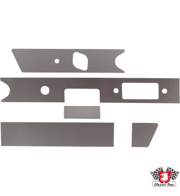 Komplet nakładek na deskę rozdzielczą z popielniczką 100x30 mm, 5 szt., aluminiu
