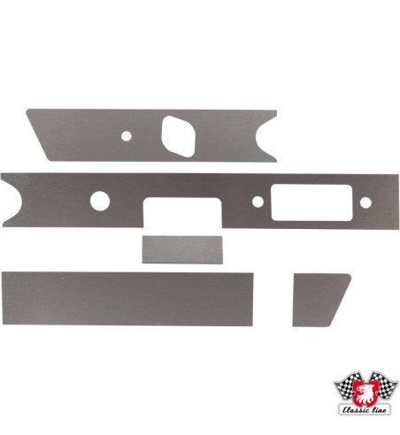 Komplet nakładek na deskę rozdzielczą z popielniczką 100x30 mm, 5 szt., aluminiu
