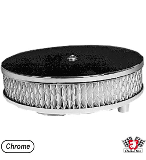 Filtr powietrza z elementem papierowym, 6 3/8", chromowany. Pasuje do standardowych gaźników
Filtr powietrza z elementem papierowym, 6 3/8", chromowany. Pasuje do standardowych gaźników