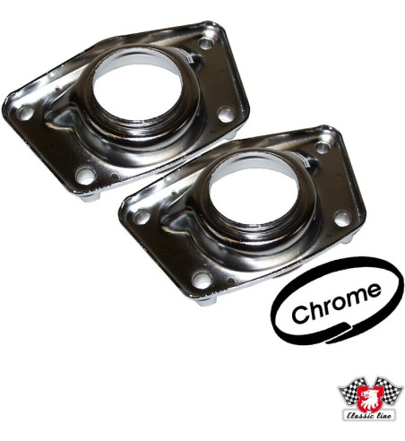 Cover for torsion bar with hole, chrome. Sold in pairs